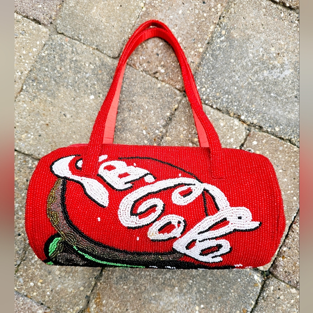 Coca-Cola Red Beaded Handbag